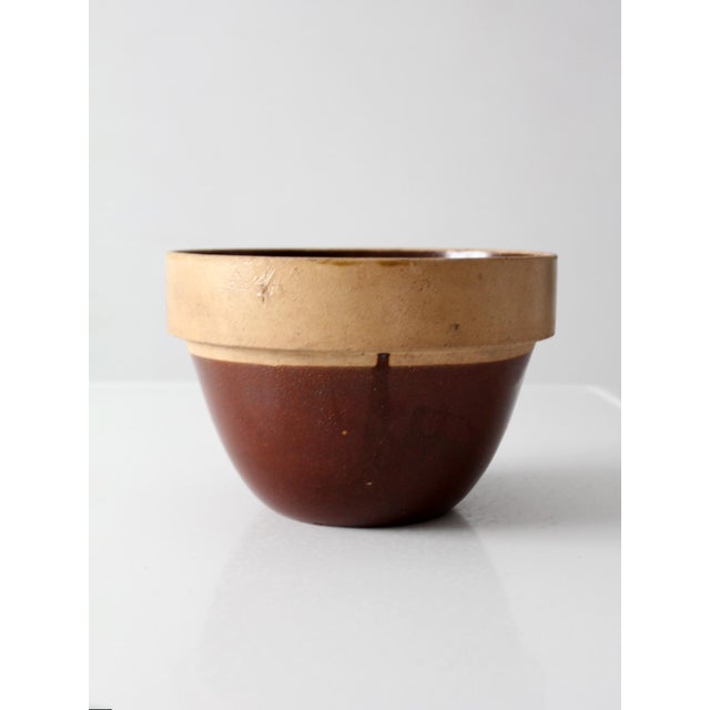 Antique American Stoneware Mixing Bowl For Sale - Image 9 of 11