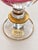 Medici mouth blown pink glass goblet with 24 kts gold hand decorated accents, featuring an elegant gold garland pattern. -...