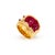 Gender: Ladies Metal Type: 18K Yellow Gold Ring Size: 7.75 Width: 18.55 mm Weight: 20.92 grams Ladies 18K yellow gold two-...