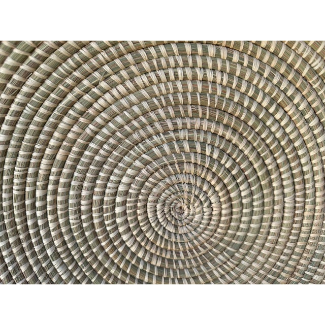 West Elm Boho Woven Dried Seagrass Wall Accent For Sale - Image 4 of 6