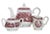 English Staffordshire Style Red & White Coffee/Tea Service - 3 Pieces For Sale In Los Angeles - Image 6 of 6
