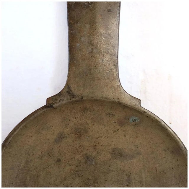 Large Indian Patinated Bronze Tawa Cooking Pan For Sale - Image 9 of 11