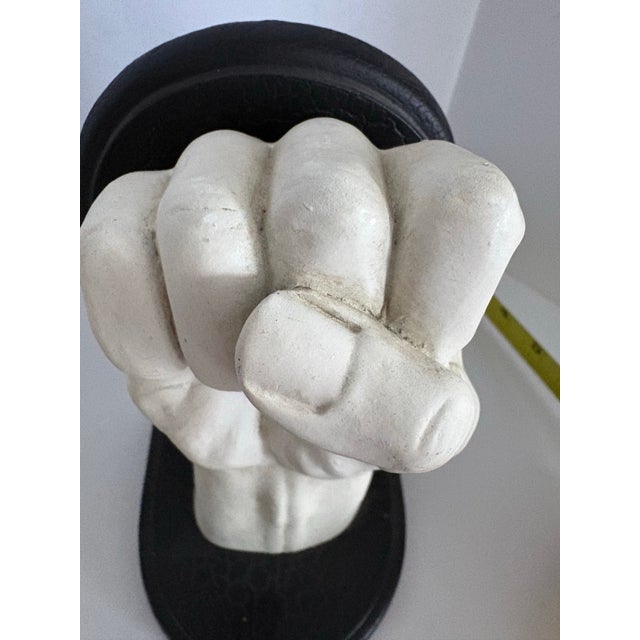 Pop Art Vintage 1970s Pop Art Peace Sign & Power Fist Sculptural Bookends – Set of 2 For Sale - Image 3 of 10