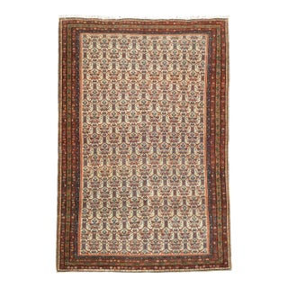 Late 18th Century Antique Persian Farahan Rug 4'4'' x 6'6'' For Sale