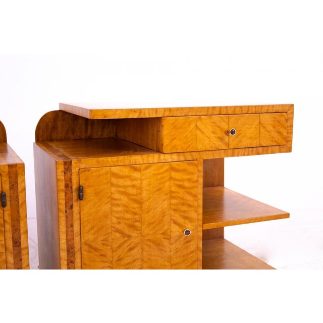 Vintage Polish Art Deco Nightstands, 1930s, Set of 2 For Sale - Image 12 of 15