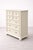 Late 20th Century Tall Cream-Painted Paneled Dresser With Eight Drawers and Turned Feet For Sale - Image 4 of 7