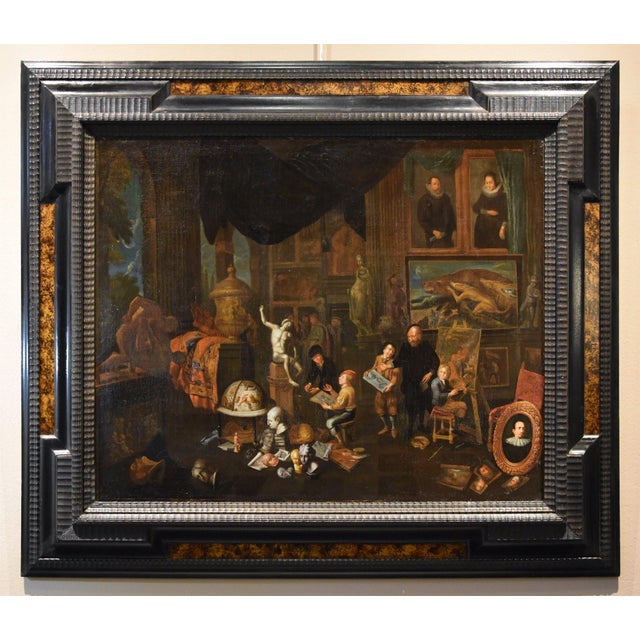After Gerard Thomas, The Artist's Studio, 1700, Oil on Canvas For Sale - Image 4 of 14