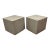 Restoration Hardware Gray Shagreen Plinth Side Tables, Pair For Sale