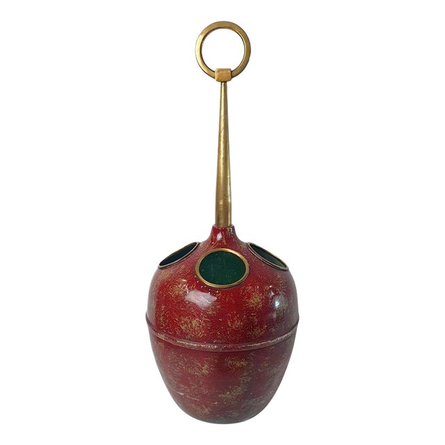 Mid-Century Modern Umbrella Stand in Brass and Aluminum, Italy, 1950s For Sale