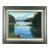 Heavily Framed Original Artisan Oil Painting of Pond in New England For Sale