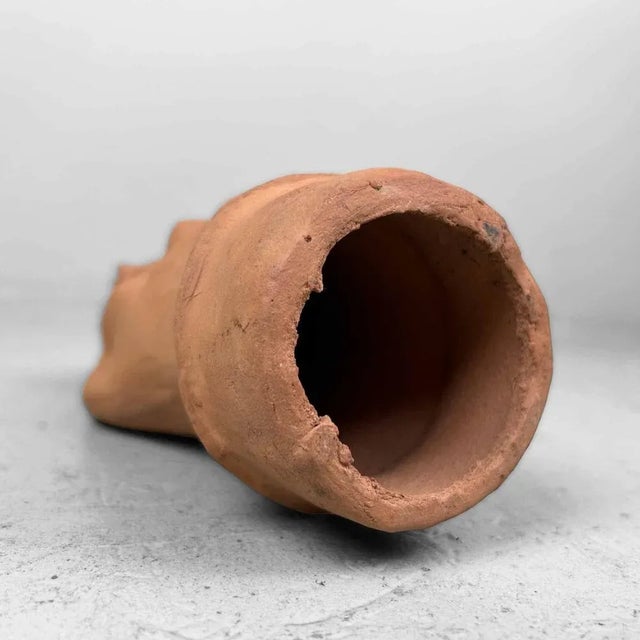 Red Unglazed Terracotta Figurine of Woman Carrying Water, Miyazaki, Japan, 1960s For Sale - Image 8 of 9