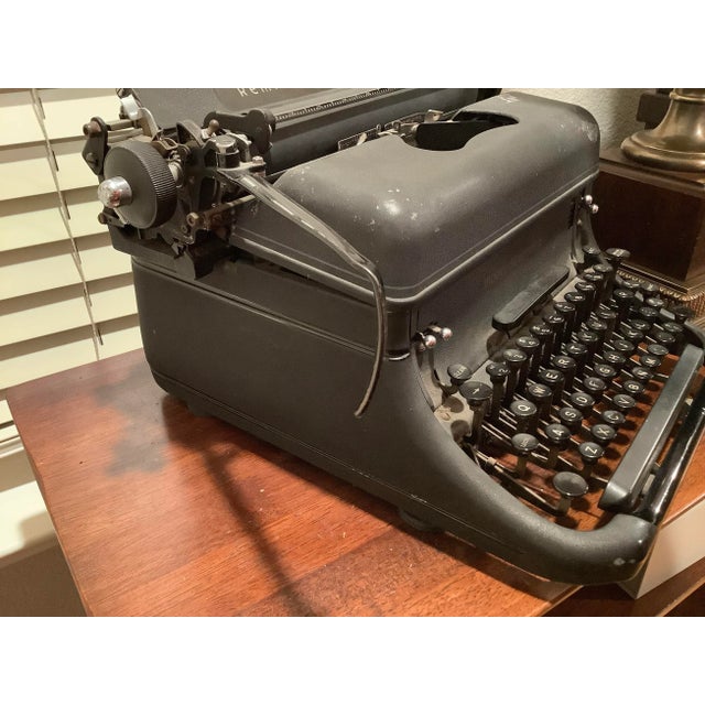 Ebony Vintage Remington Standard Typewriter (Model Seventeen) For Sale - Image 8 of 9