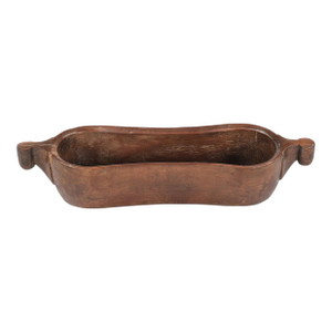 Extra Large 29 Inch Vintage Wood Dough Bowl | Hand Carved Rustic Farmhouse Table Centerpiece