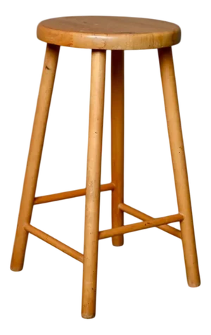 Alpine Style Chalet Stool in Wood