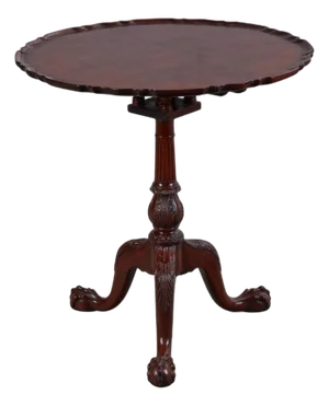Burton-Ching George III Style Mahogany Piecrust Pedestal Tripod Table