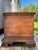 Wonderful pine six board blanket chest with original bear trap lock and till. Till lid was used to prop open top as...