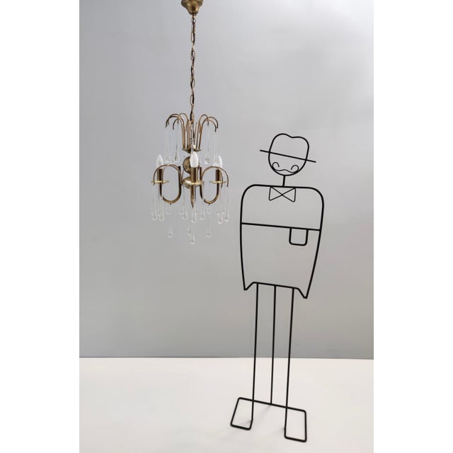 Mid-Century Modern Vintage Italian Murano Glass Teardrop Chandelier from Venini, 1970s For Sale - Image 3 of 17