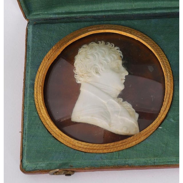 Antique Framed Grand Tour Wax Portrait Reliefs, 19th Century, Set of 2 For Sale - Image 4 of 13