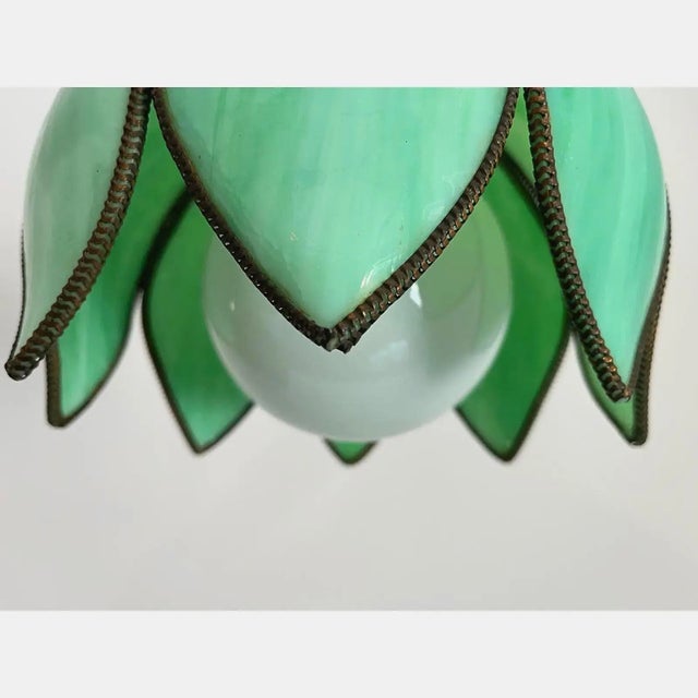 Early 20th Century Mint Green Lotus Light, C1960 For Sale - Image 5 of 18