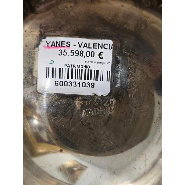 Spanish Royal Silver Tea and Coffee Set by Yanes, 1970, Set of 3 For Sale - Image 11 of 14