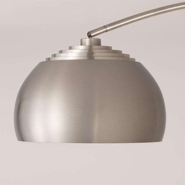 Mid-Century Modern 1960s Handcrafted Solid Steel Half Dome Wall Lamp & Sconce by Nova of California - Satin Nickel Finish For Sale - Image 3 of 6