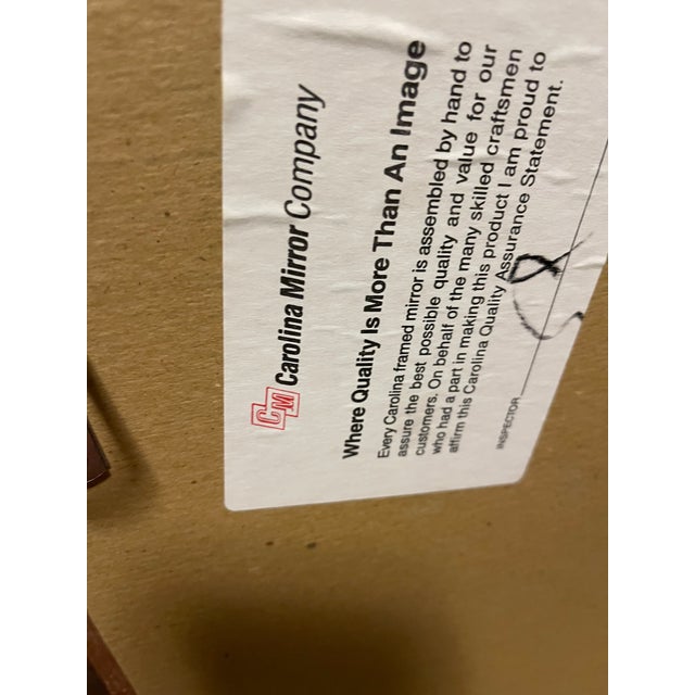 Carolina Mirror Company Vintage Carolina Mirror Company Gold Baroque Mirror – Large Ornately Carved Frame (35” X 49”) For Sale - Image 4 of 4