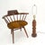 Late 20th Century Large Heavy Turned Solid Teak Base Table Lamp Mid Century Modern MINT For Sale - Image 5 of 10
