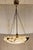 Metal Art Deco Hanging Lamp with Heavily Grained Alabaster Bowl, 1930s For Sale - Image 7 of 7