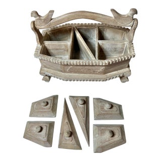 Vintage Wooden Spice/Tea Box For Sale