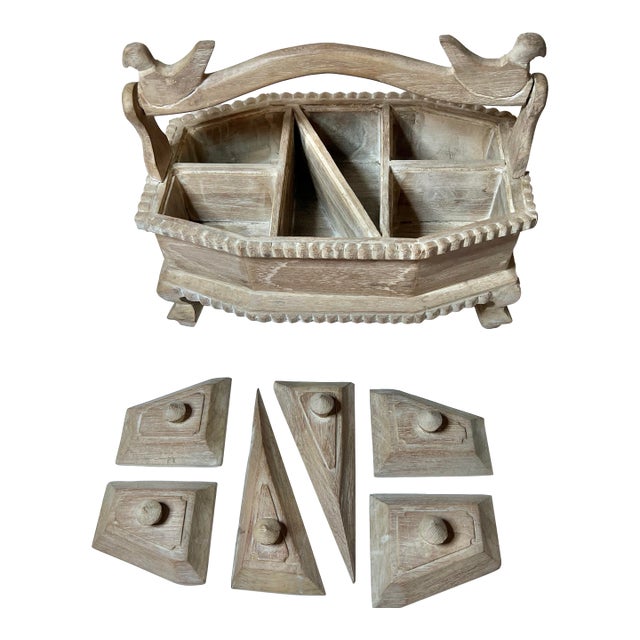 Vintage Wooden Spice/Tea Box For Sale