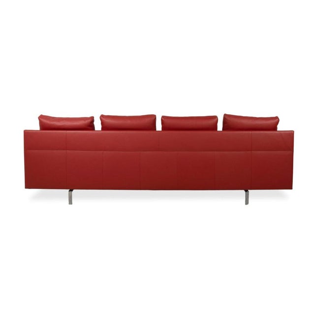 Gordon 4-Seater Sofa in Red Leather from Walter Knoll / Wilhelm Knoll For Sale - Image 13 of 15