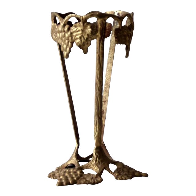 Vintage Brass Grapevine Stand For Sale