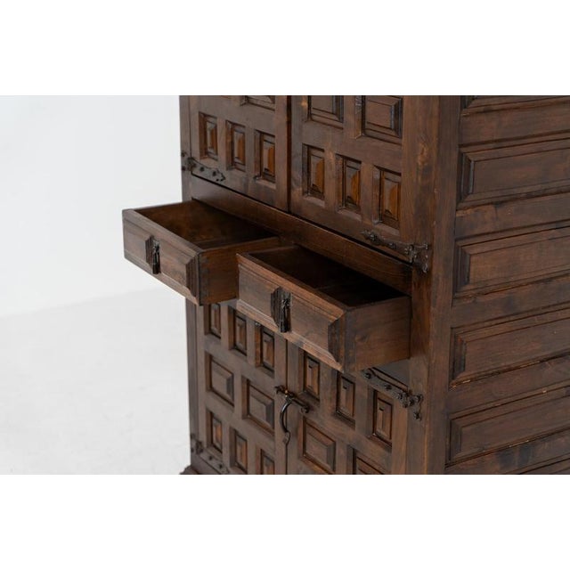 Spanish Brutalist Cabinet in Wood For Sale - Image 14 of 16