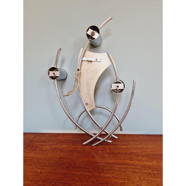 Large Vintage Wall Light in Chrome Metal, 1970s For Sale - Image 15 of 18