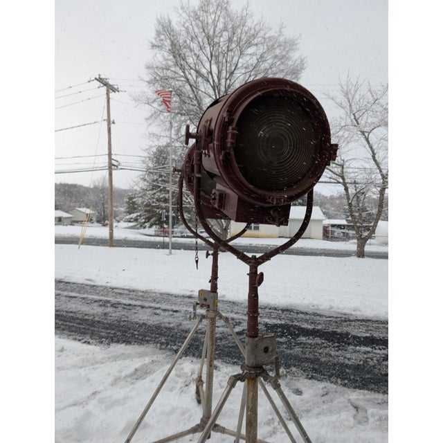 Industrial Mole-Richardson Stage Lights | Hollywood Studio Spotlights on Crank Stands For Sale - Image 3 of 18