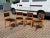 Mid Century Dining Chairs 80 cms tall 44 cms wide 44 cms depth Seat height 46 cms A used item so will have signs of use...