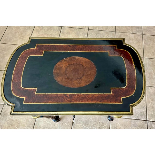 Antique 19th-Century French Napoleon III Work or Vanity Side Table For Sale - Image 18 of 18