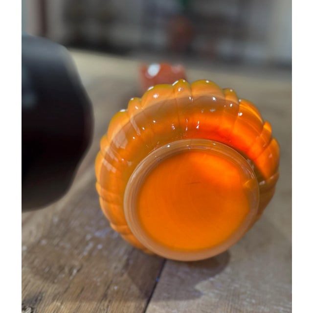 Vintage Le Smith Bittersweet Ribbed Swung Vase - Mid Century Modern - 22.5"h For Sale In New York - Image 6 of 8