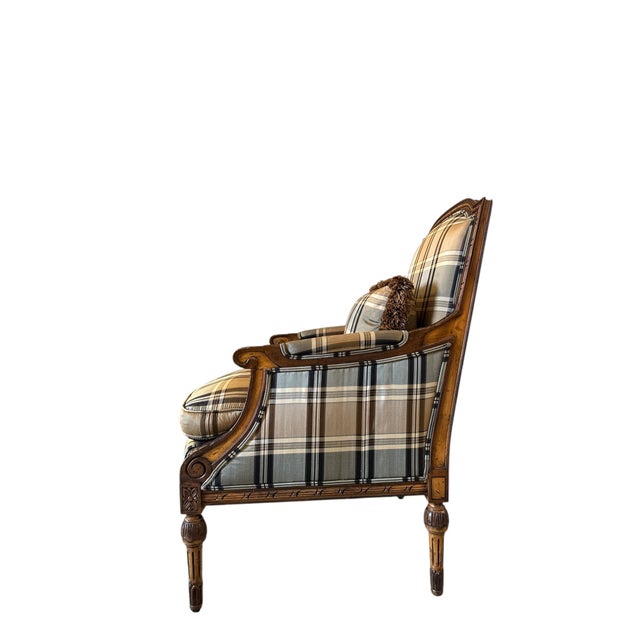 EJ Victor for Rob and Stuckey French Louis XVI Upholstered Arm Chair For Sale In Columbus - Image 6 of 11