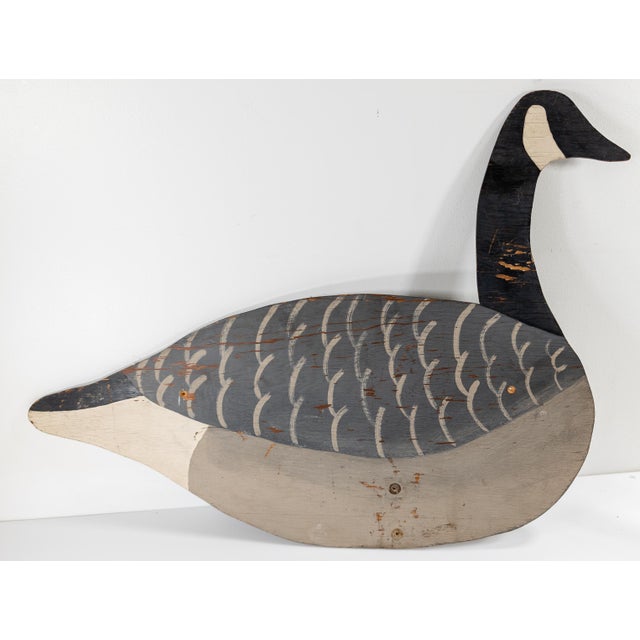 Late 20th Century Mid-Century Folk Art Canadian Goose Wall Accent or Lawn Ornament For Sale - Image 5 of 8