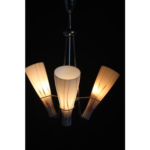 Czechoslovakian Glass Chandelier, 1970s For Sale - Image 10 of 13