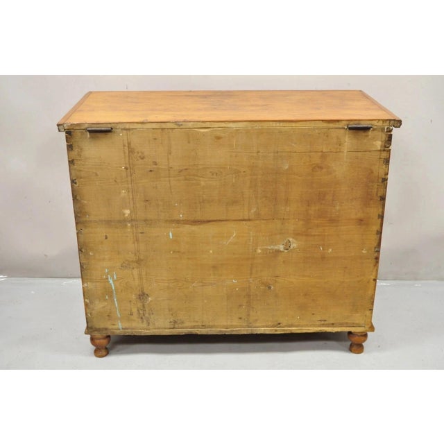 19th C. French Country Primitive Pine Wood 2 Tier Dovetailed Farmhouse Dough Box For Sale - Image 11 of 12