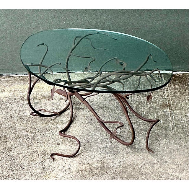 Late 20th Century Vintage Patinated Metal Branch Coffee Table For Sale - Image 5 of 12