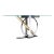 Kaizo Oto for Design Institute of America Postmodern Steel and Brass Console Table For Sale