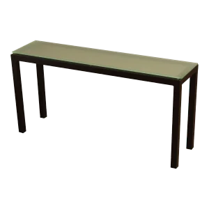 Charleston Forge Glass Top Cast Parsons Console Table