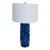 Abstract Modern Blue Glaze Ceramic Table Lamp For Sale