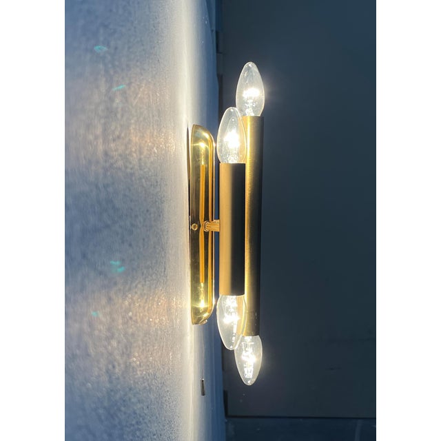 Vintage Hollywood Regency Style Wall Lamp in Brass, 1970s For Sale - Image 18 of 18