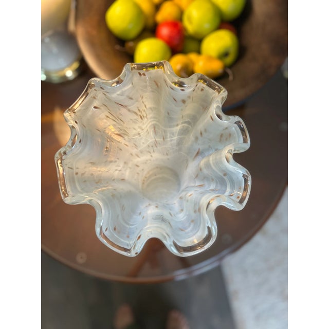 Italian Hand-Blown Art Glass by Tammaro Home, Murano-Style Handkerchief Vase For Sale In Charlotte - Image 6 of 10