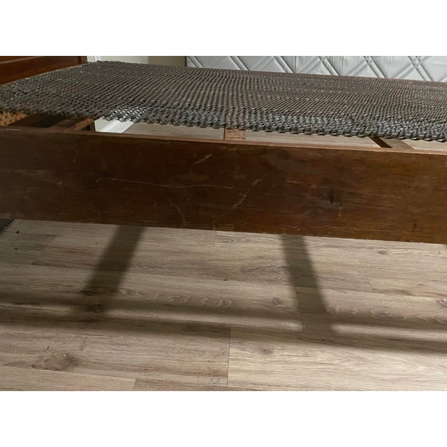 Brown Late 20th Century Carved Hardwood Twin Bed For Sale - Image 8 of 12