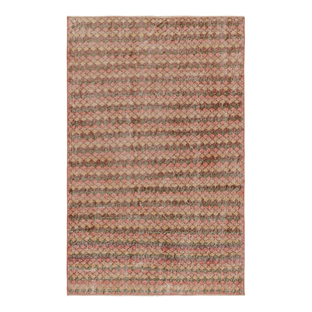 Vintage Zeki Müren Runner Rug With Colorful Geometric Patterns From Rug & Kilim For Sale